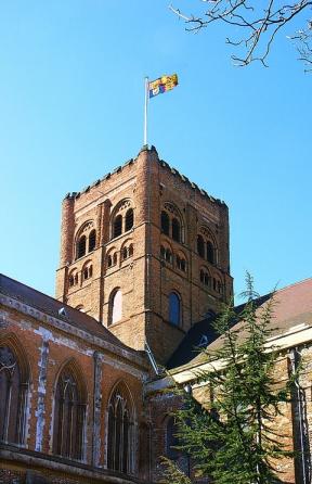 The Bell tower at St Albans Abbey.