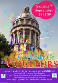 Promo poster for the Cathédrale en Couleurs event