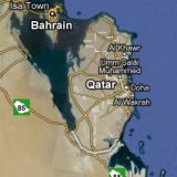 Small map of Qatar.